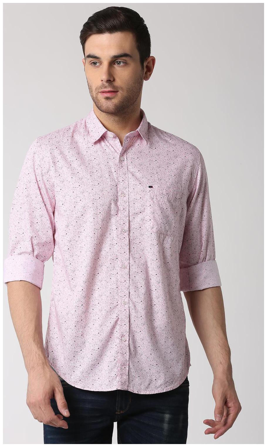 

Peter England Men Pink Printed Slim Fit Casual Shirt