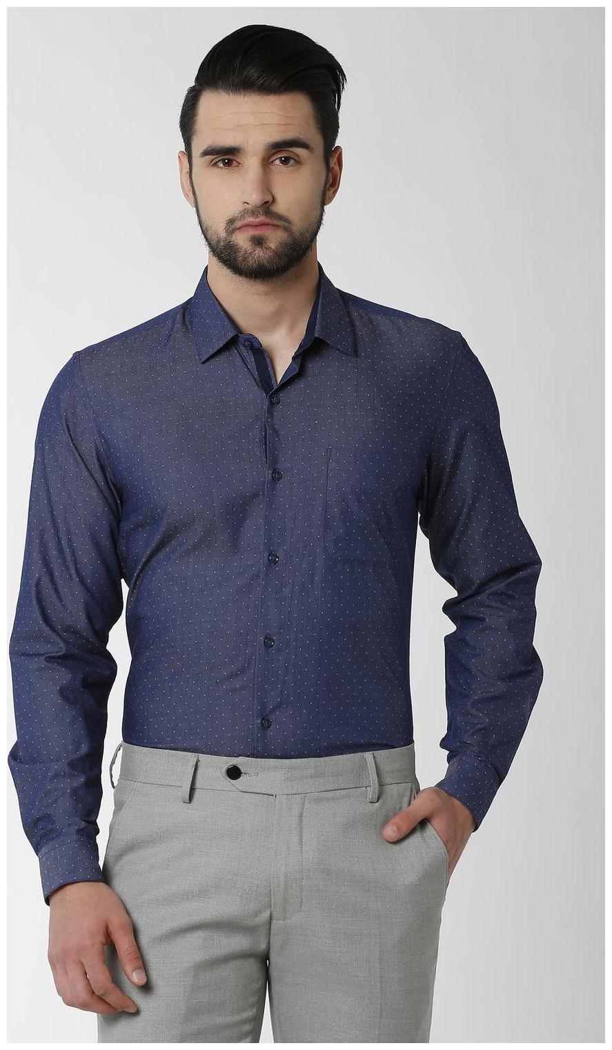 

Peter England Men Slim fit Formal Shirt - Blue