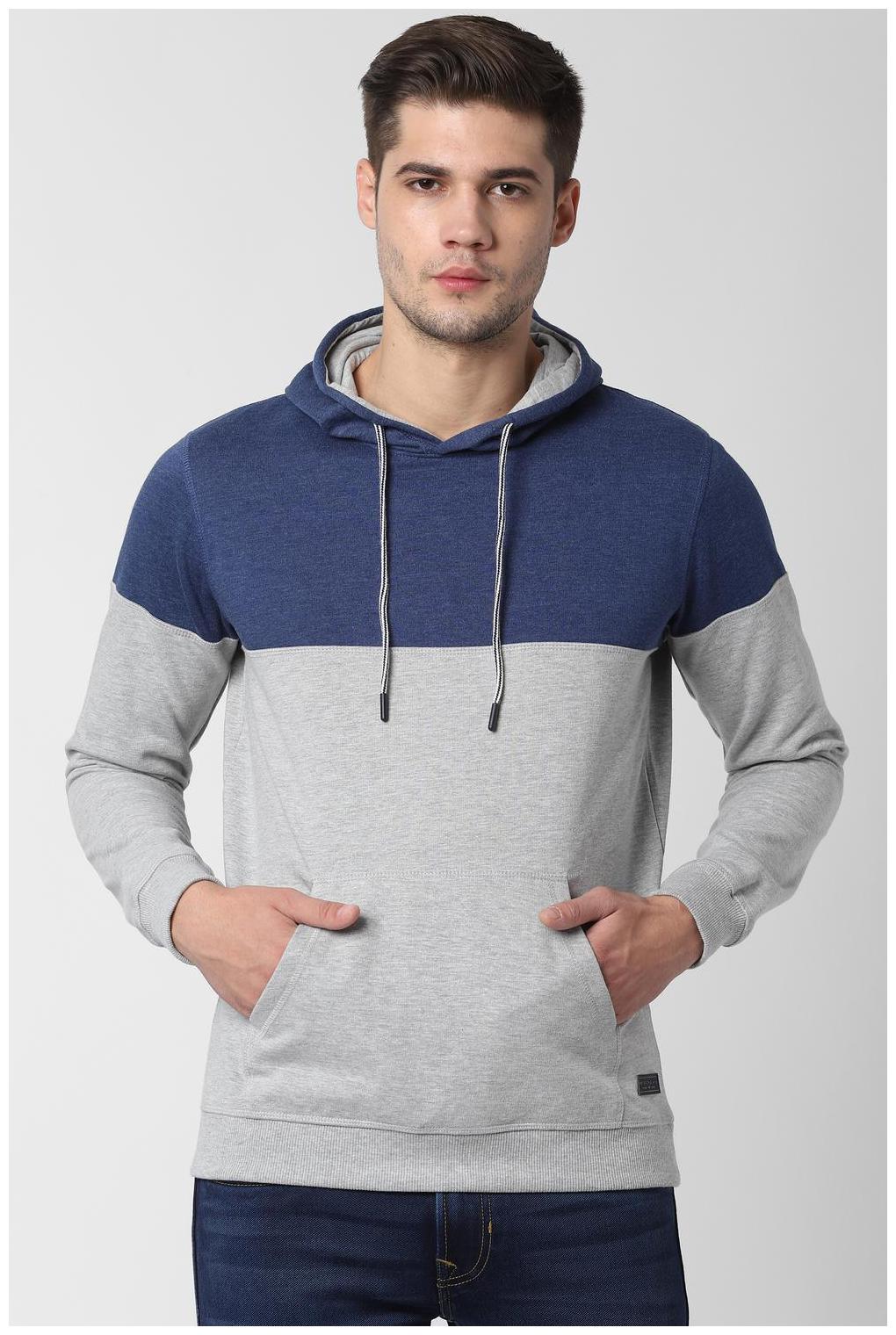 

Peter England Men Grey Hooded Hoodie