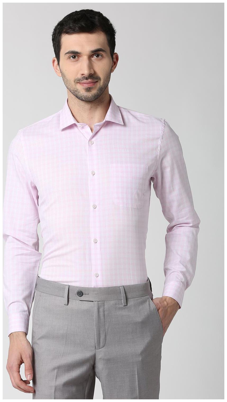 

Peter England Men Slim fit Formal Shirt - Pink
