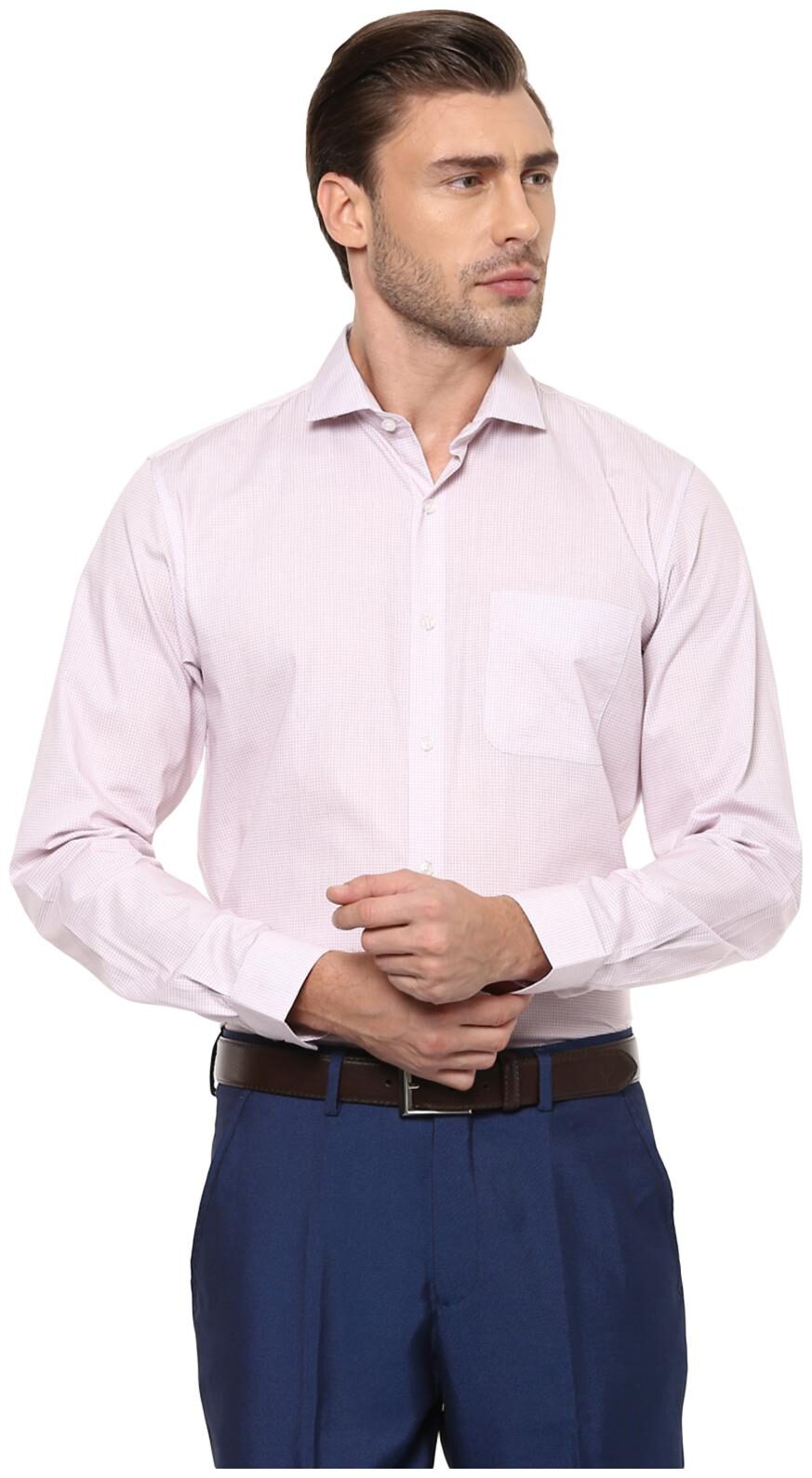

Peter England Men Slim fit Formal Shirt - Pink