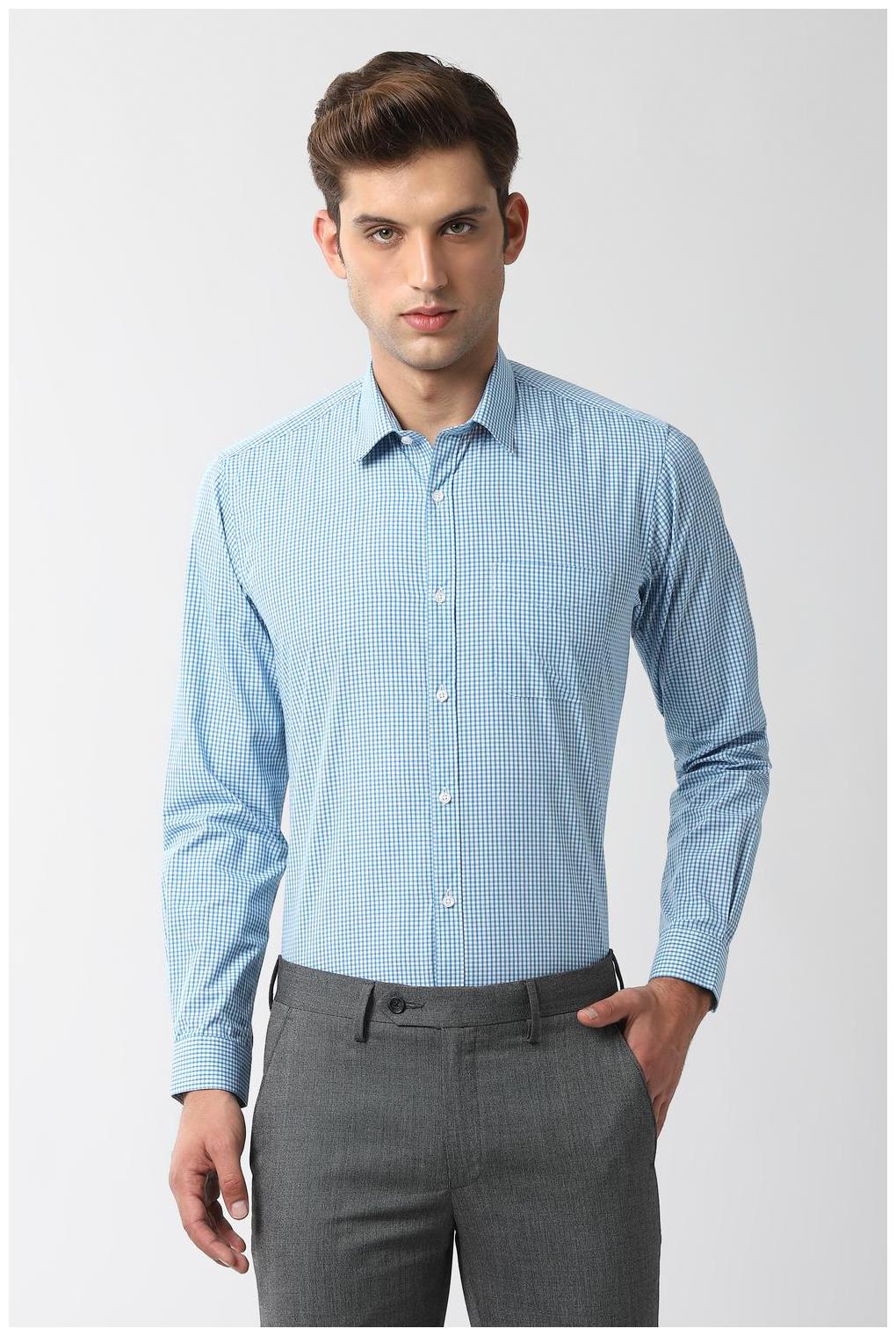 

Peter England Men Regular fit Formal Shirt - Blue
