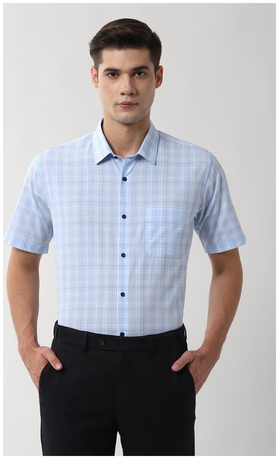 

Peter England Men Regular fit Formal Shirt - Blue
