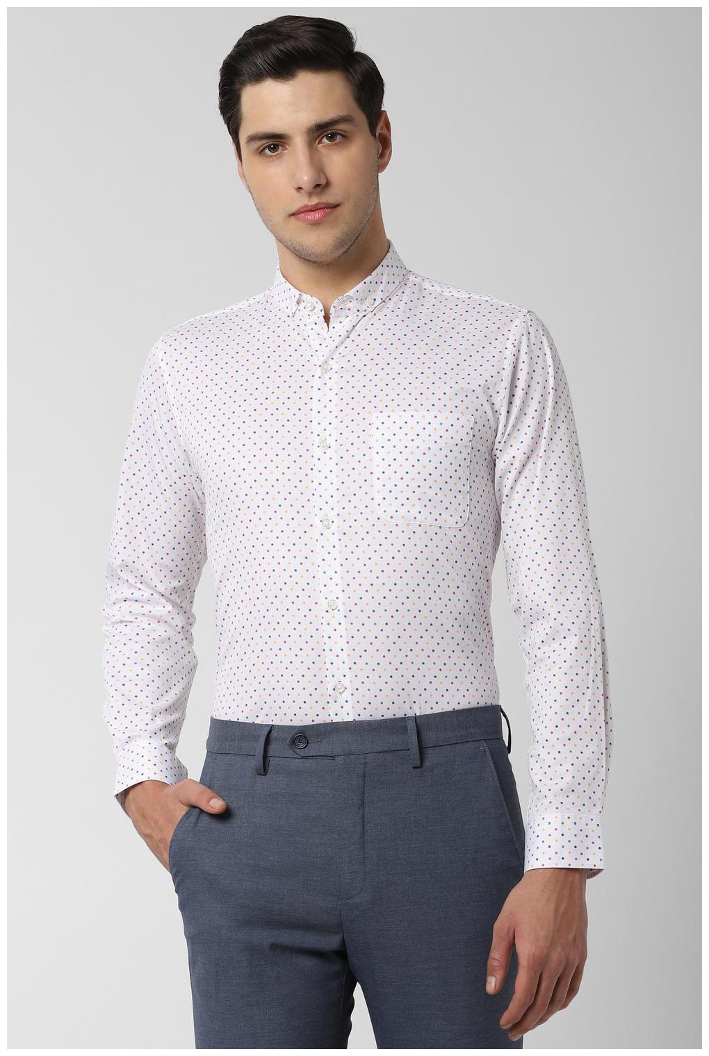 

Peter England Men Slim fit Formal Shirt - White