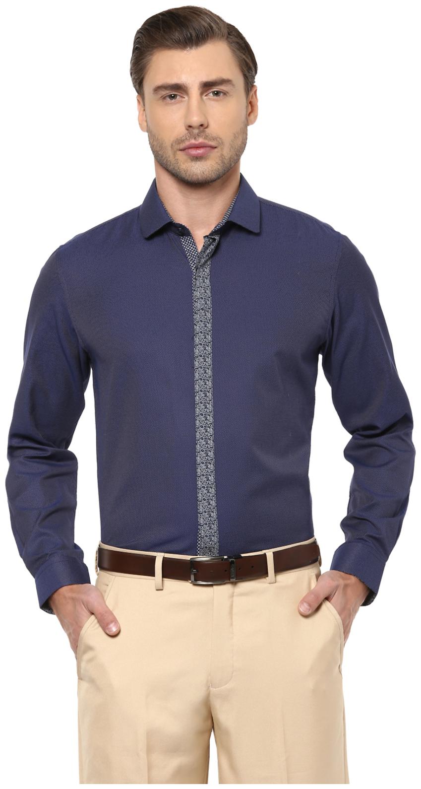

Peter England Men Regular fit Formal Shirt - Blue