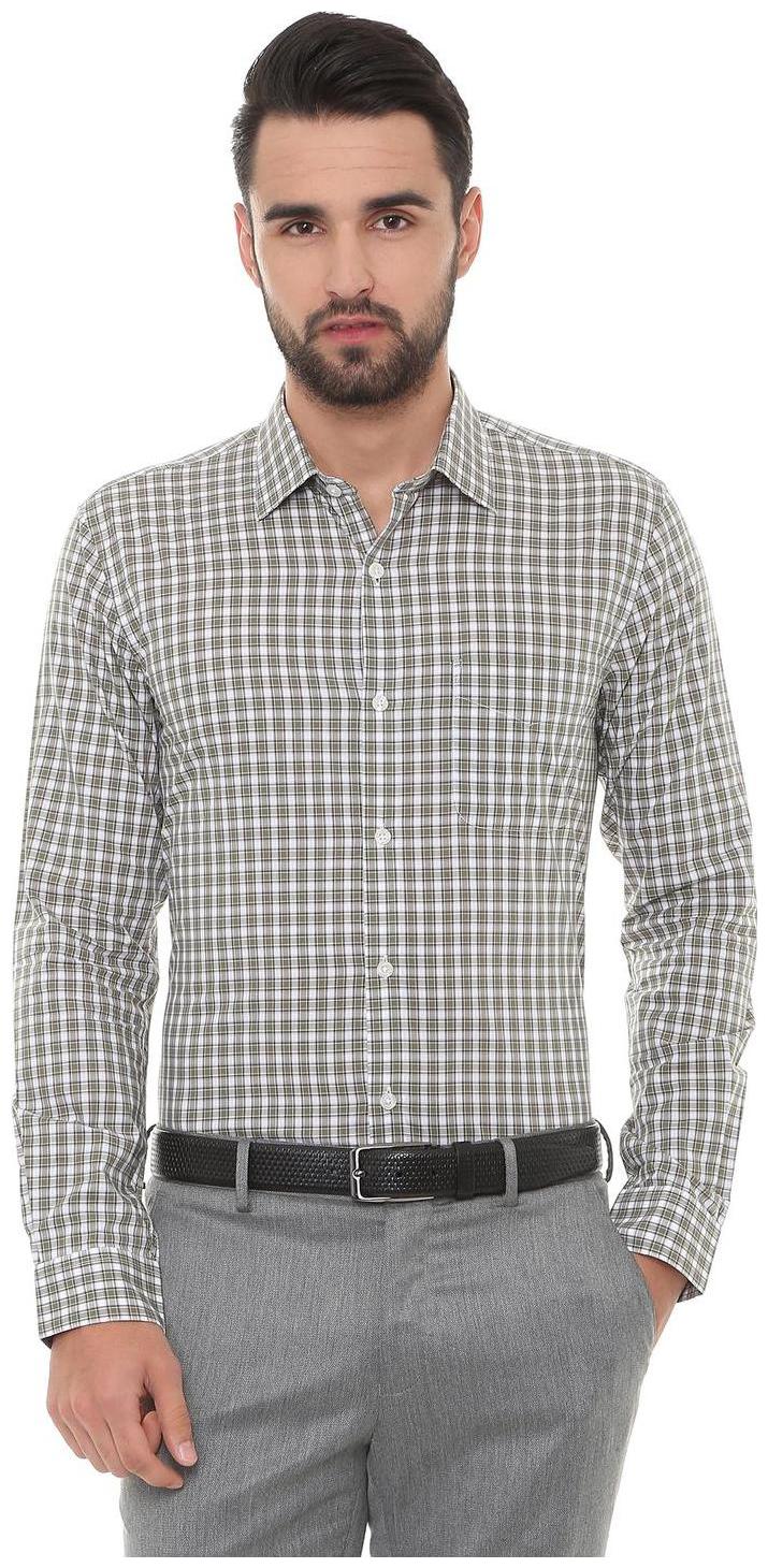 

Peter England Men Slim fit Formal Shirt - Grey