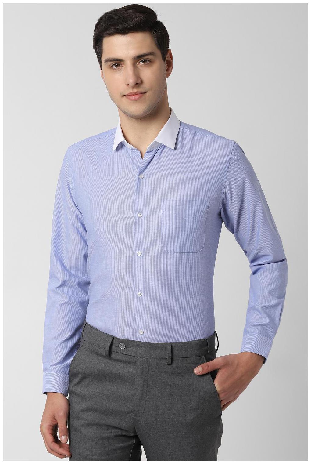 

Peter England Men Slim fit Formal Shirt - Blue