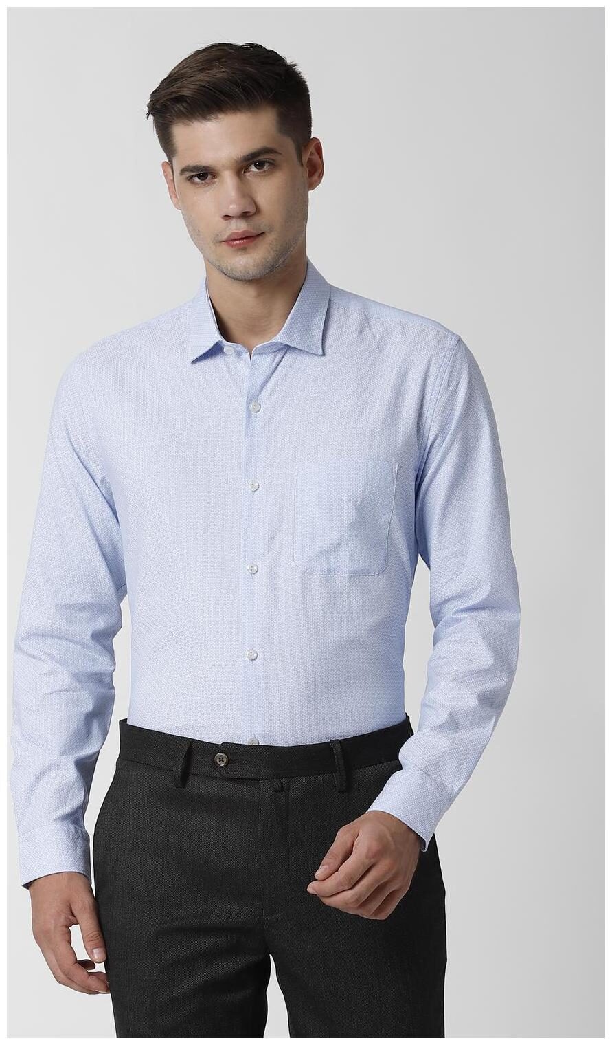 

Peter England Men Slim fit Formal Shirt - Blue