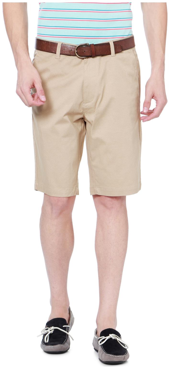 

Peter England Men Beige Slim Fit Chinos Shorts