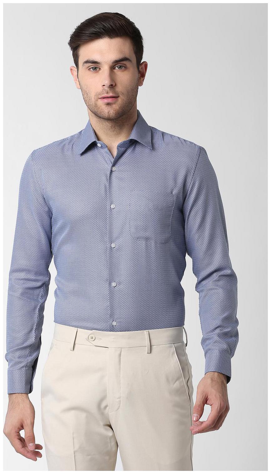 

Peter England Men Slim fit Formal Shirt - Blue