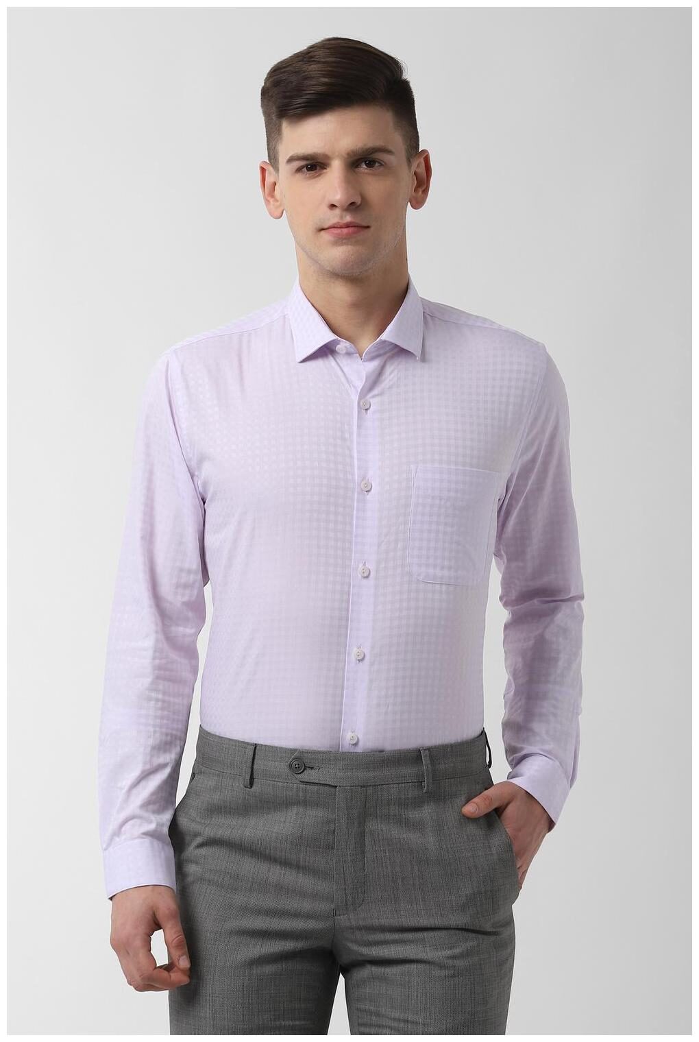 

Peter England Men Slim fit Formal Shirt - Purple