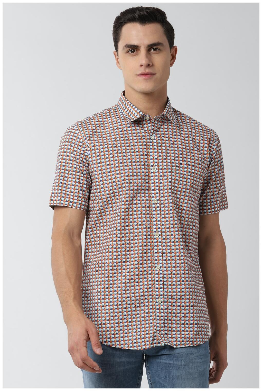 

Peter England Men Multi Printed Slim Fit Casual Shirt