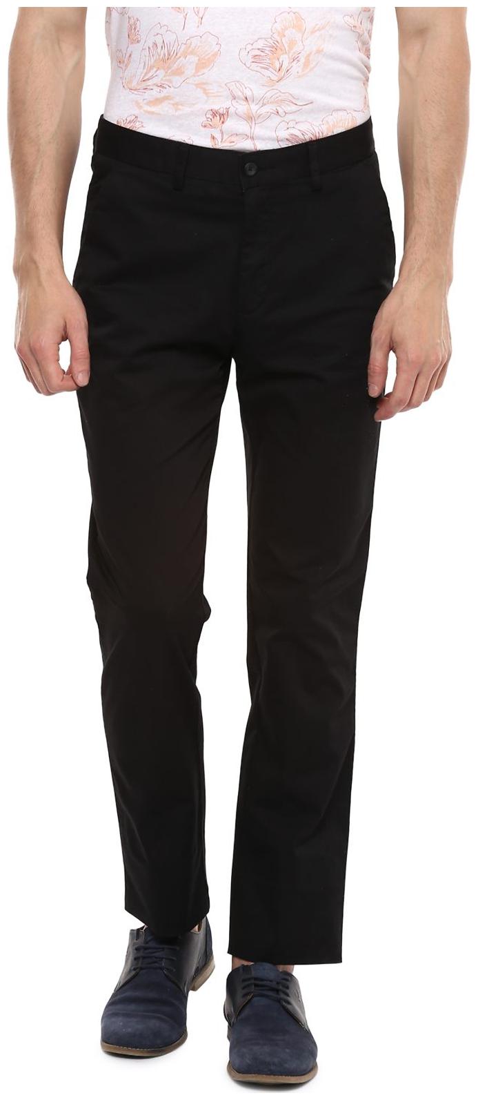 

Peter England Men Black Solid Slim fit Chinos