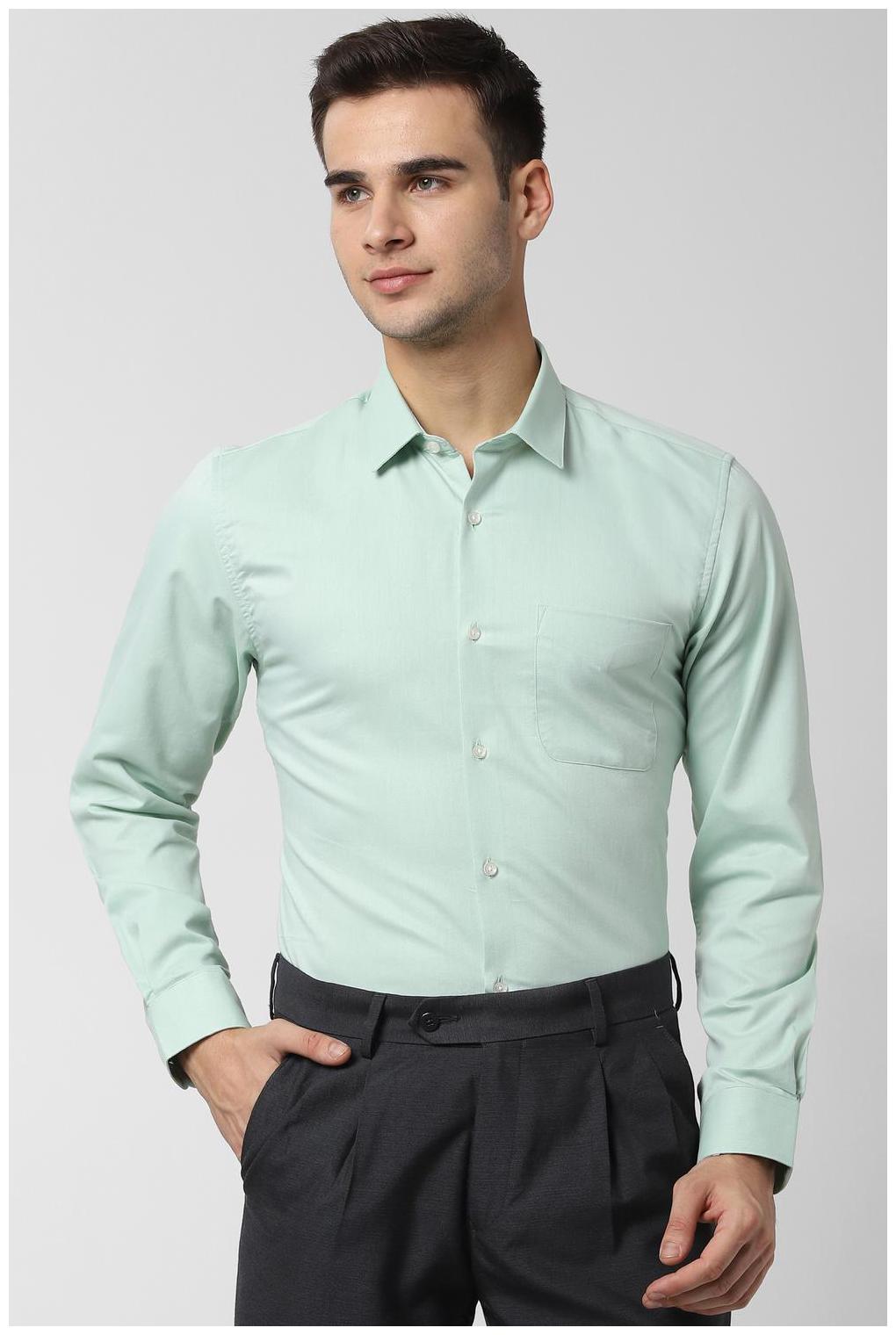 

Peter England Men Slim fit Formal Shirt - Green