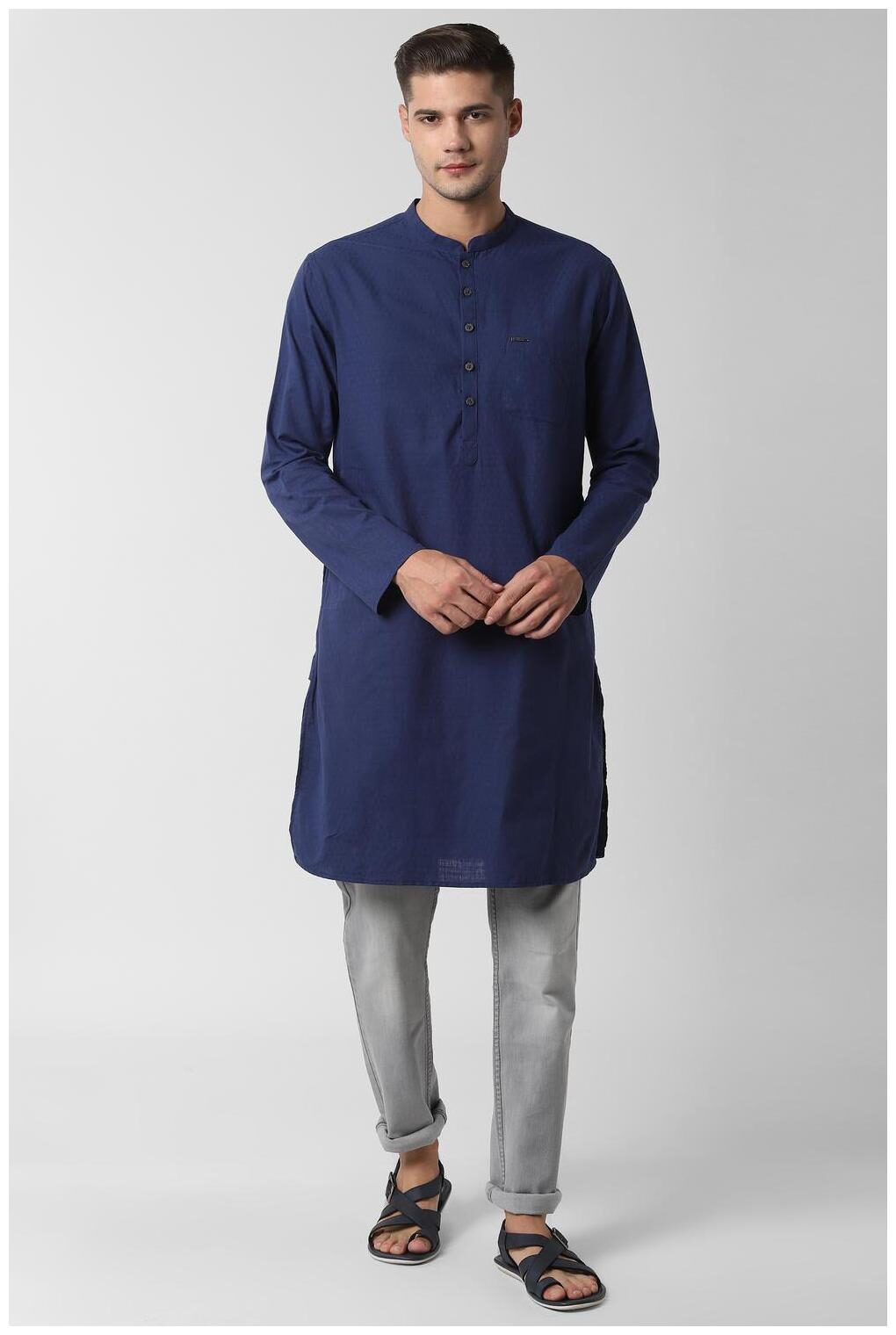 

Peter England Men Blue Slim Fit Kurta