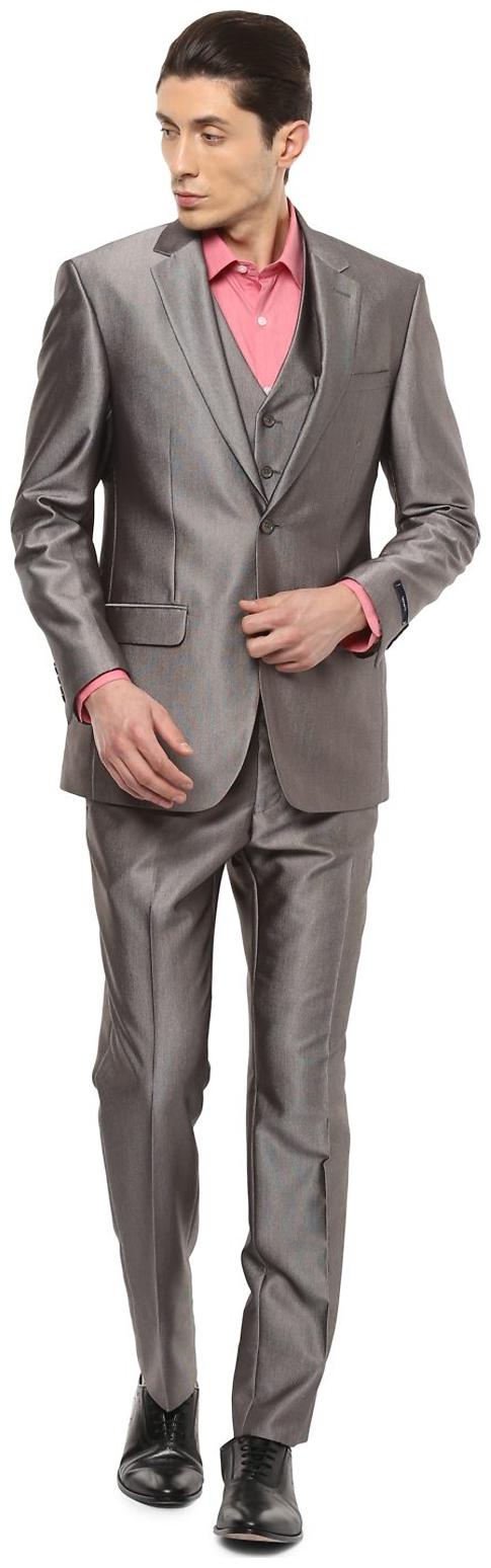 

Peter England Grey Three Piece Suit