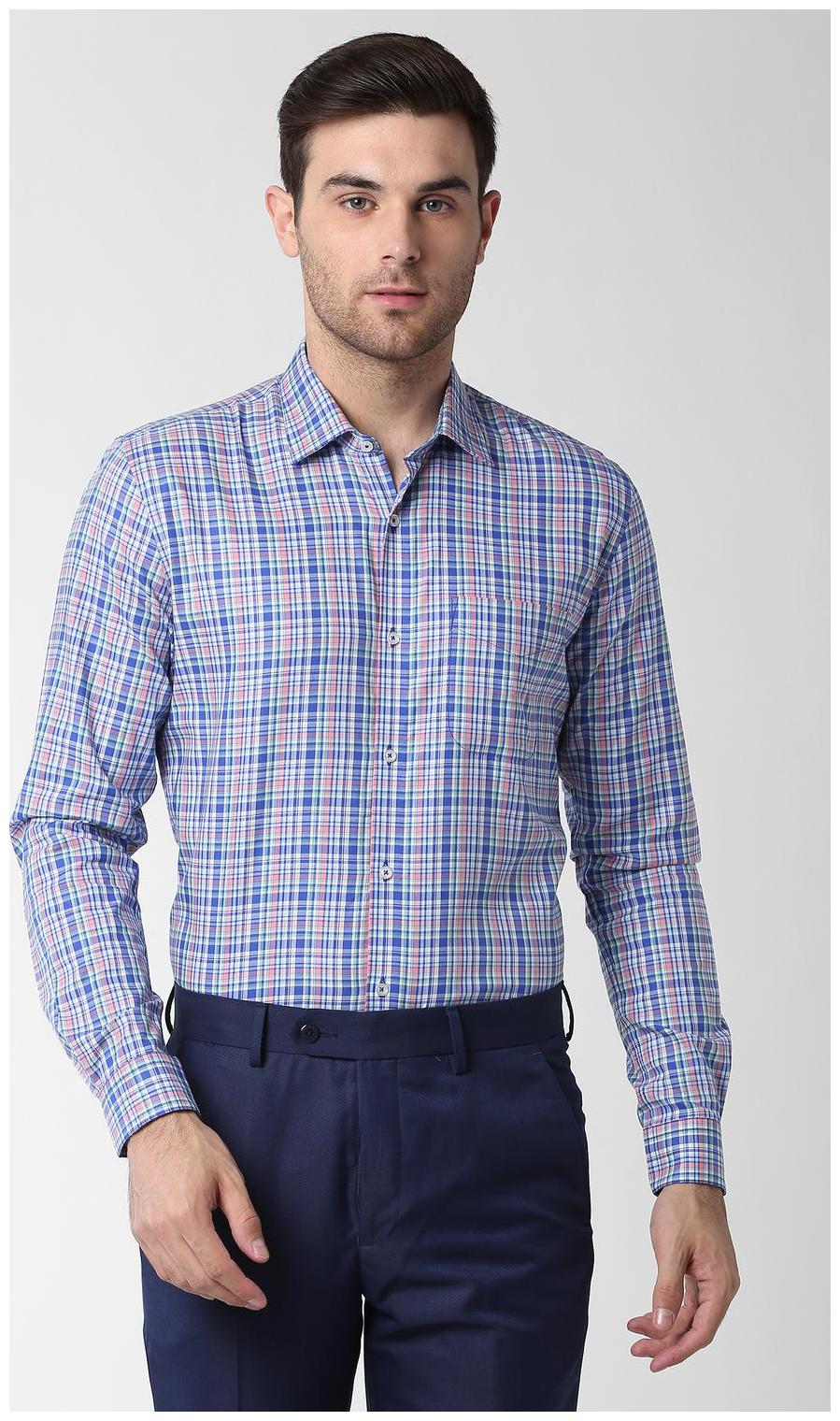

Peter England Men Slim fit Formal Shirt - Blue