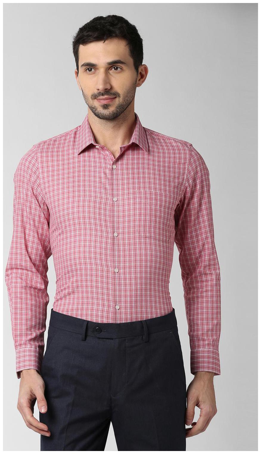 

Peter England Men Slim fit Formal Shirt - Pink