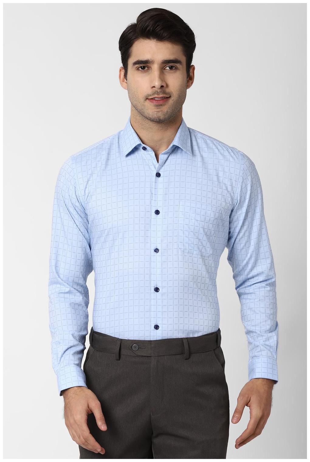 

Peter England Men Regular fit Formal Shirt - Blue