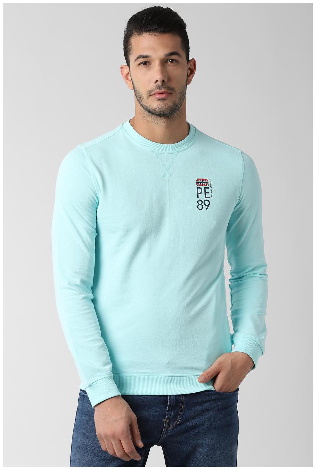 

Peter England Men Blue Round neck Sweatshirt