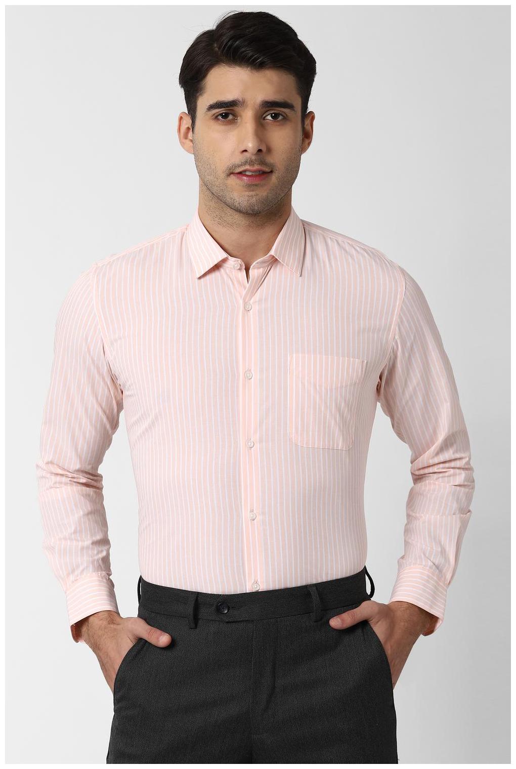 

Peter England Men Slim fit Formal Shirt - Orange