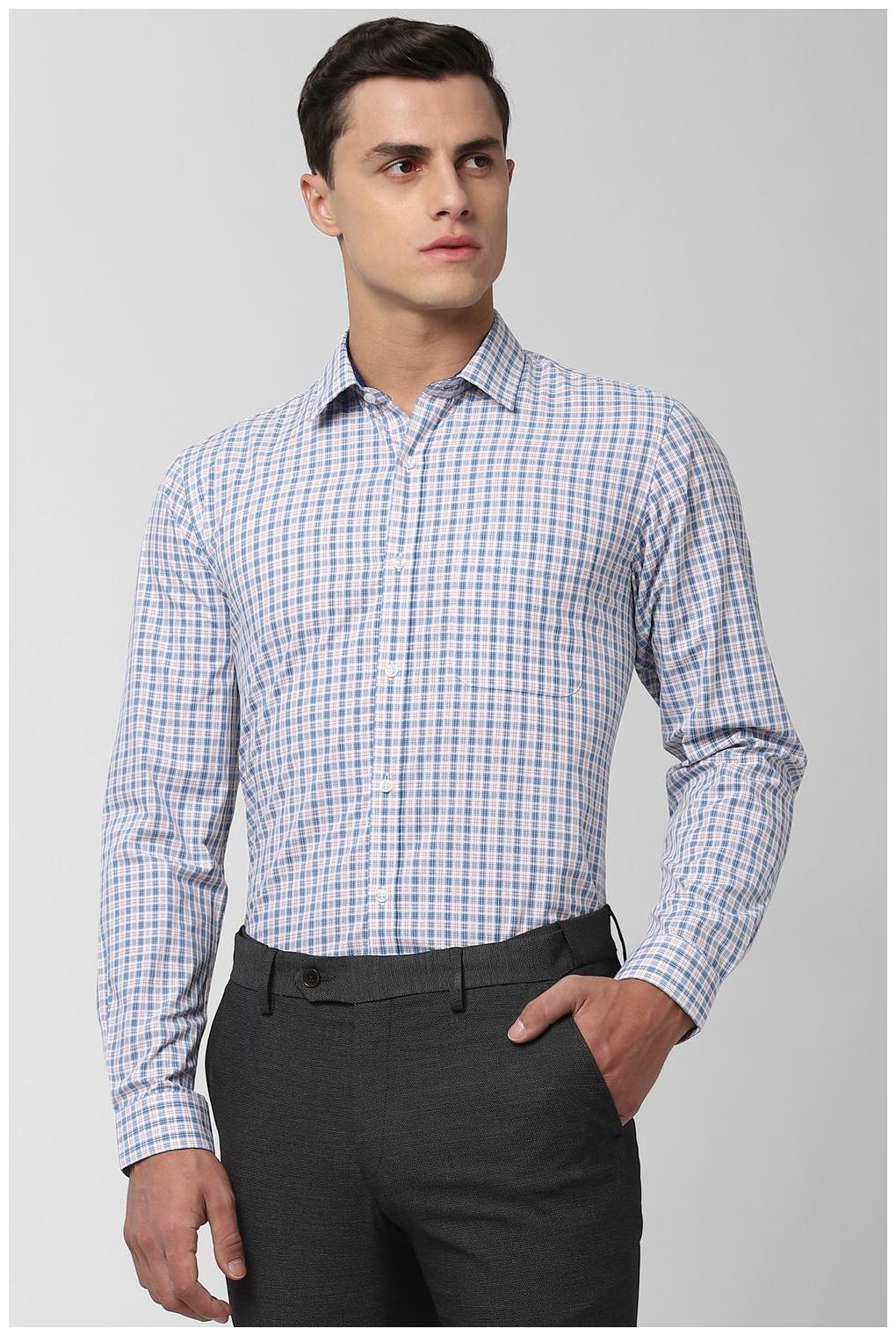 

Peter England Men Slim fit Formal Shirt - Blue