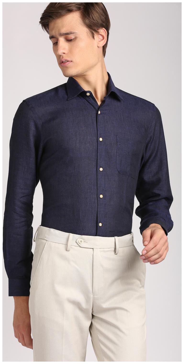 

Peter England Men Regular fit Formal Shirt - Blue