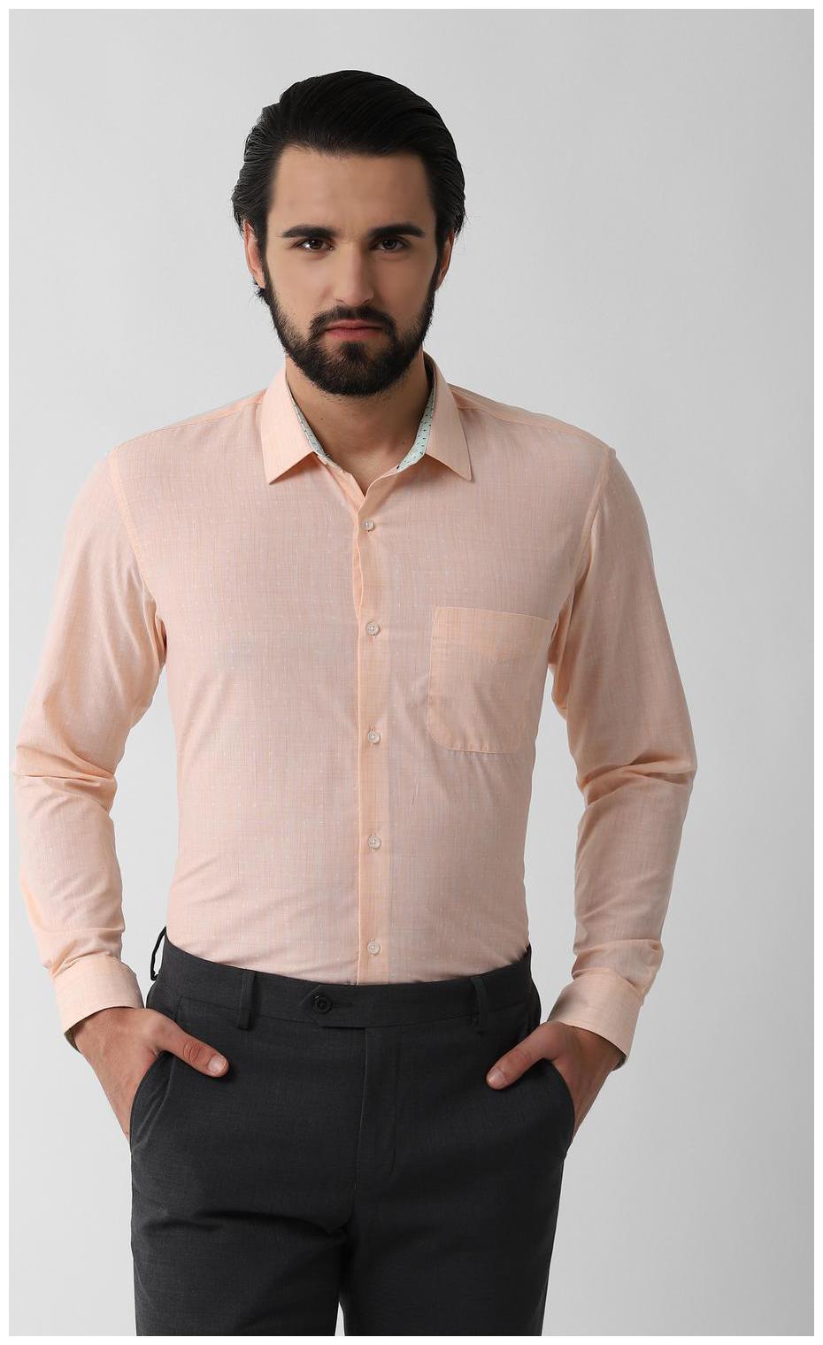 

Peter England Men Regular fit Formal Shirt - Orange