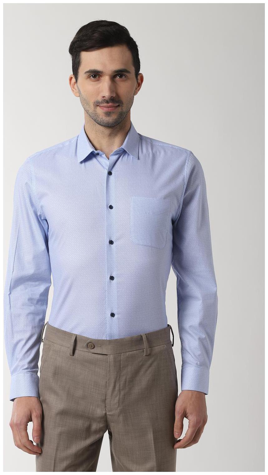 

Peter England Men Slim fit Formal Shirt - Blue