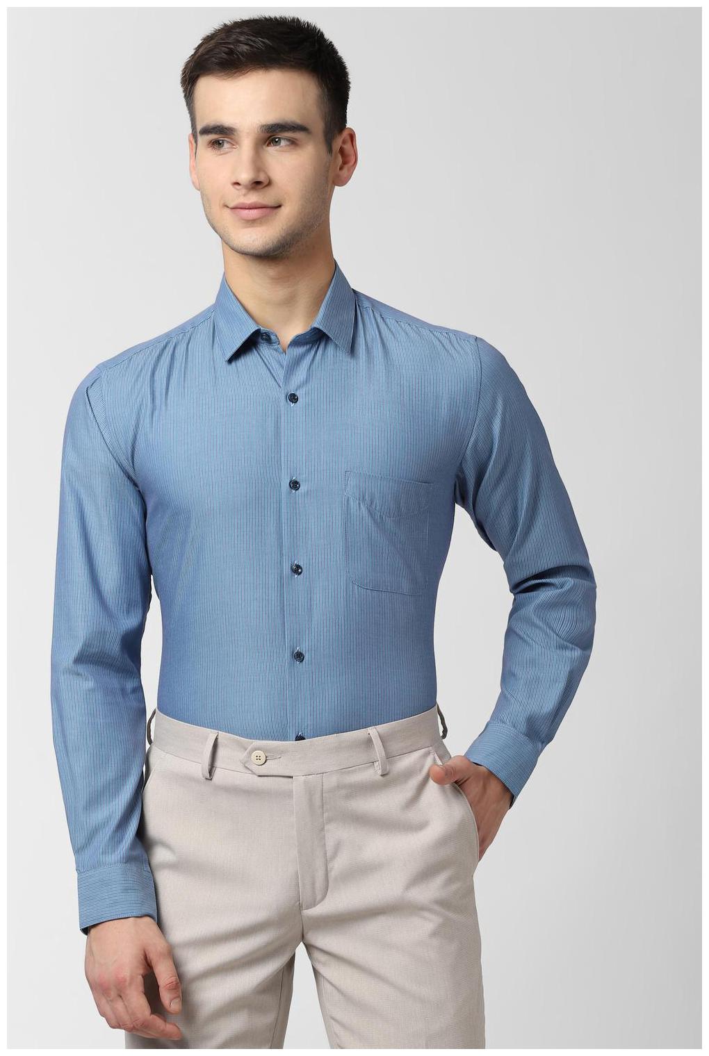 

Peter England Men Regular fit Formal Shirt - Blue