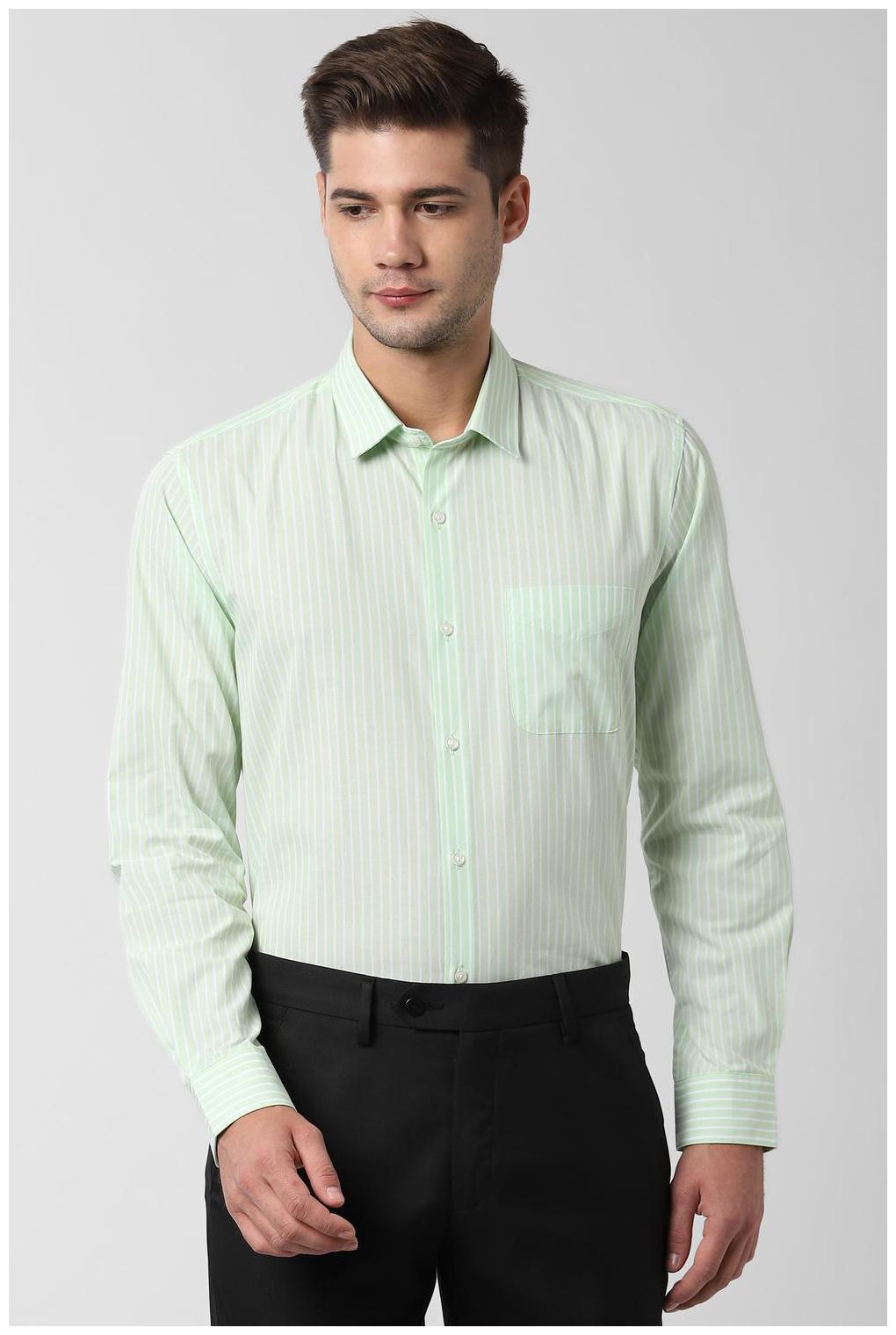 

Peter England Men Regular fit Formal Shirt - Green