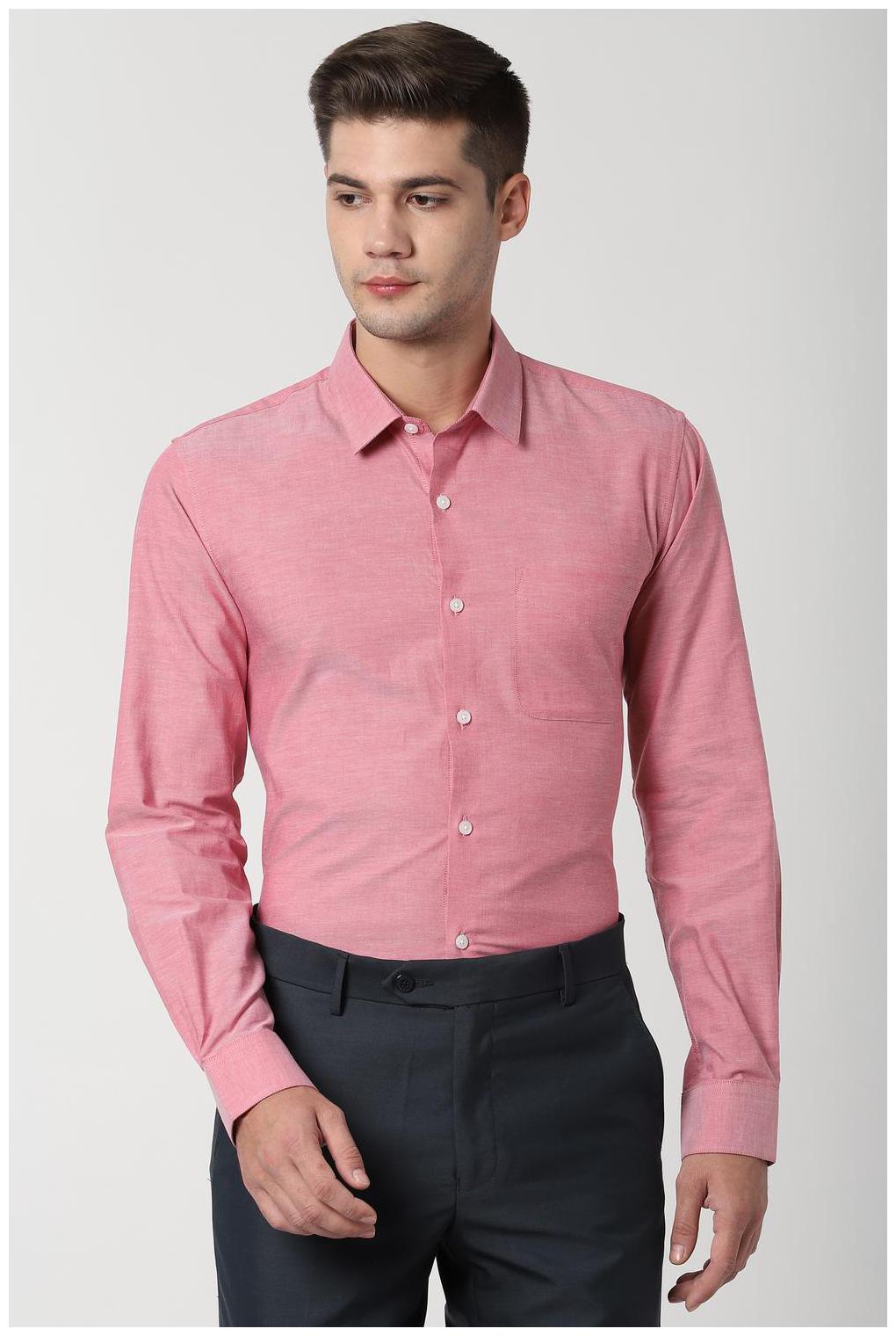

Peter England Men Slim fit Formal Shirt - Red