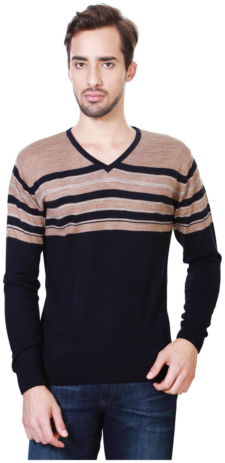 

Peter England Men Blue V neck Cardigan