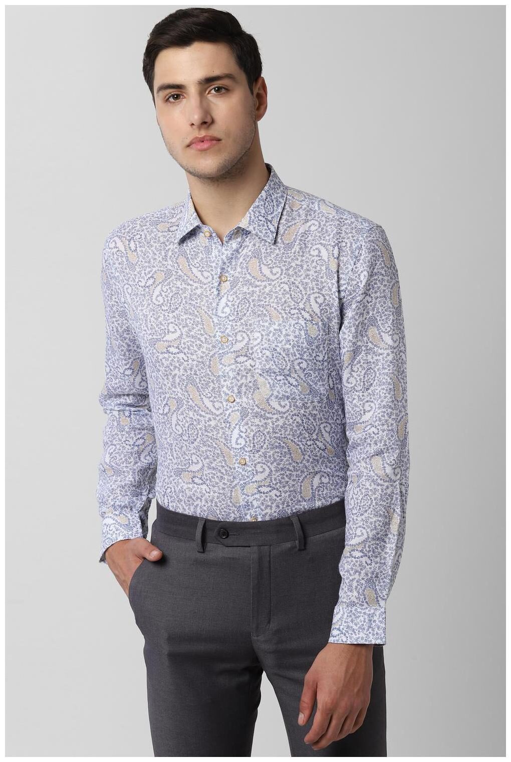 

Peter England Men Regular fit Formal Shirt - Blue