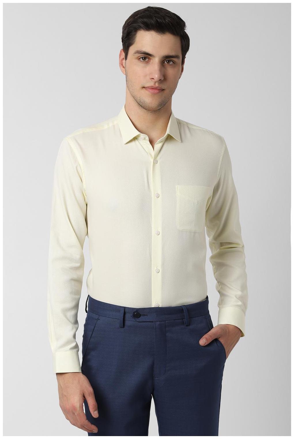 

Peter England Men Regular fit Formal Shirt - Yellow