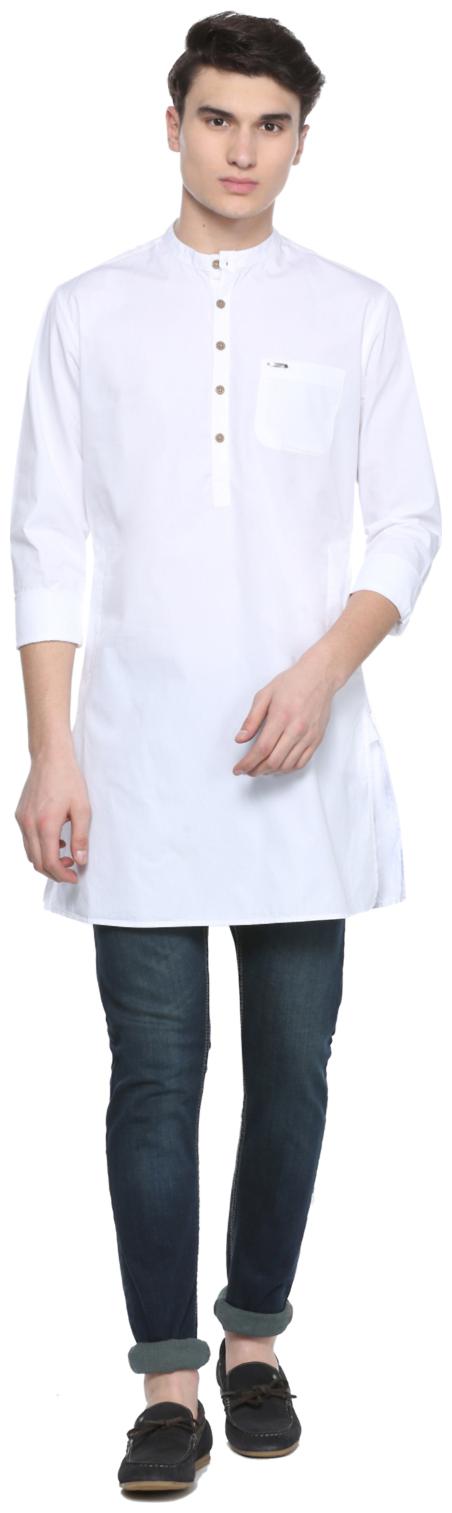 

Peter England Men Green Regular Fit Kurta
