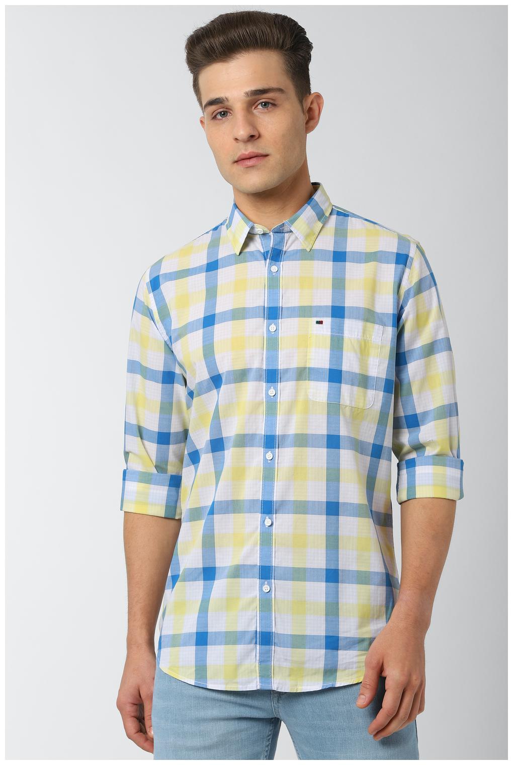 

Peter England Men Multi Checked Slim Fit Casual Shirt