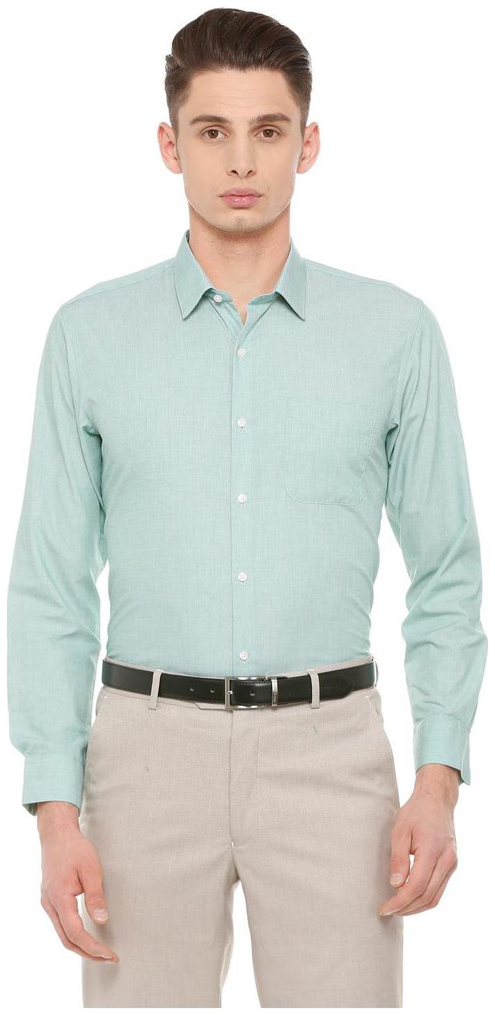 

Peter England Men Regular fit Formal Shirt - Green