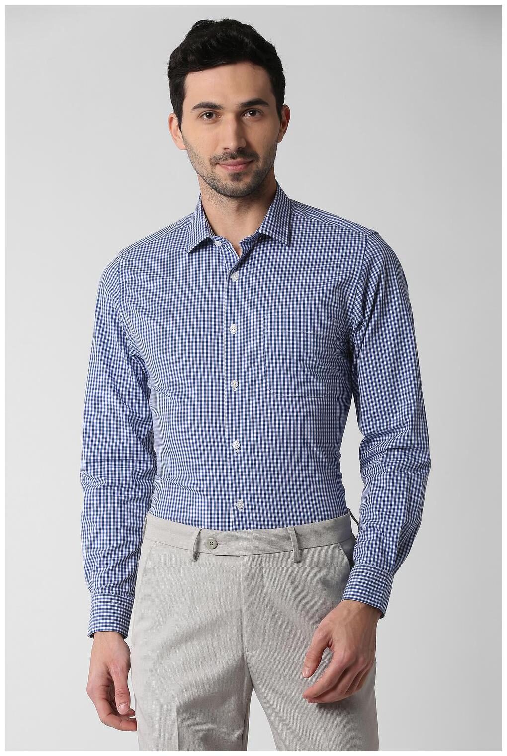

Peter England Men Slim fit Formal Shirt - Blue
