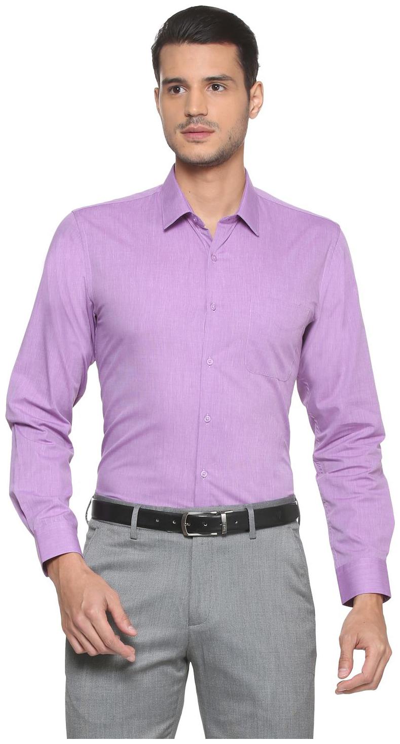 

Peter England Men Slim fit Formal Shirt - Purple