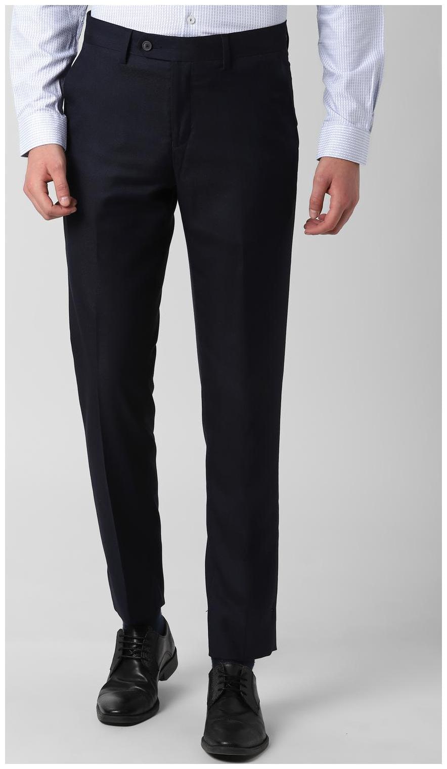 

Peter England Men Textured Slim Fit Formal Trouser - Blue