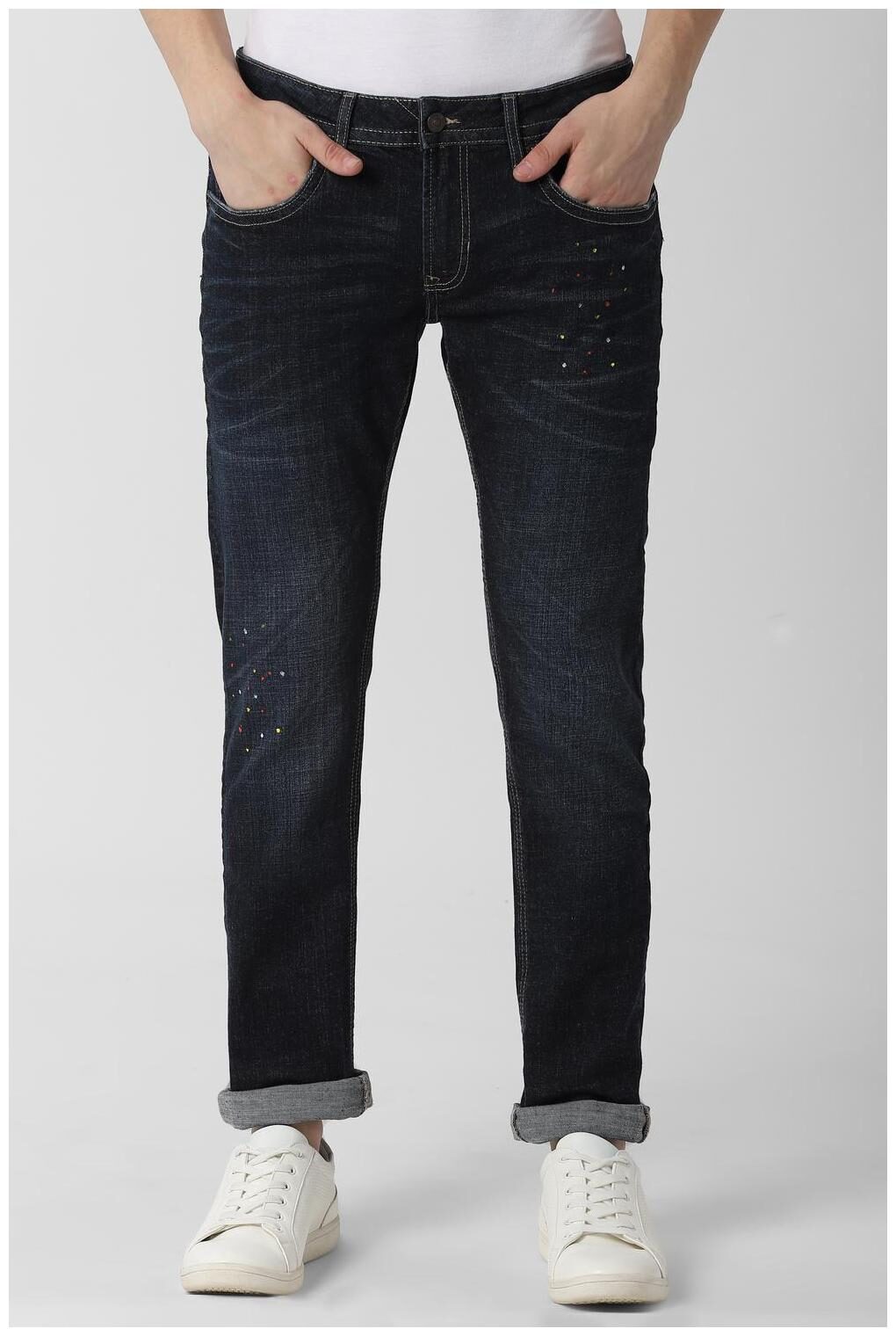 

Peter England Men Navy Blue Skinny Fit Jeans