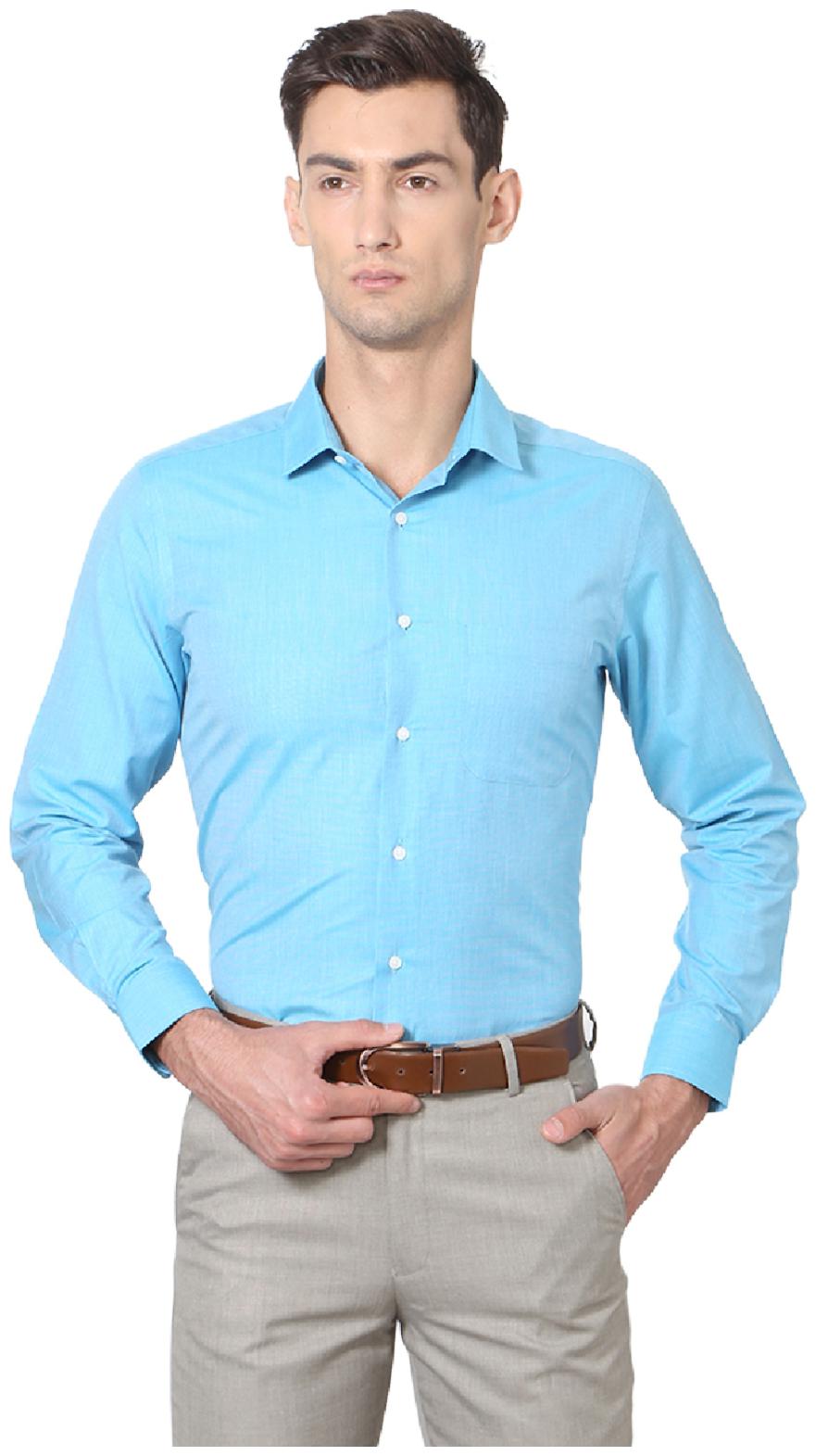 

Peter England Men Regular fit Formal Shirt - Blue