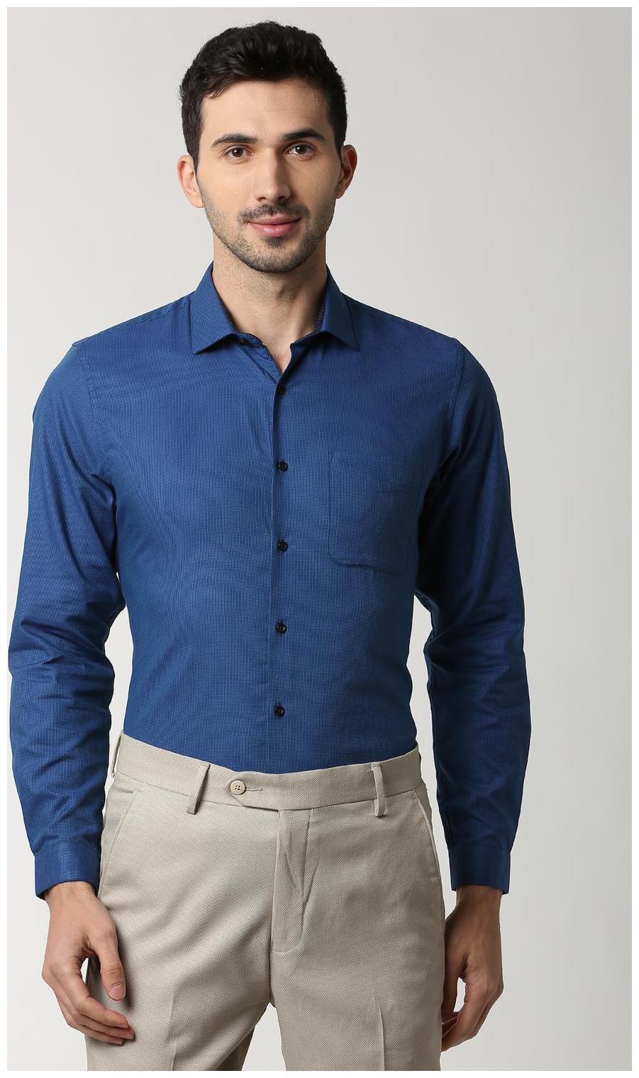 

Peter England Men Slim fit Formal Shirt - Blue