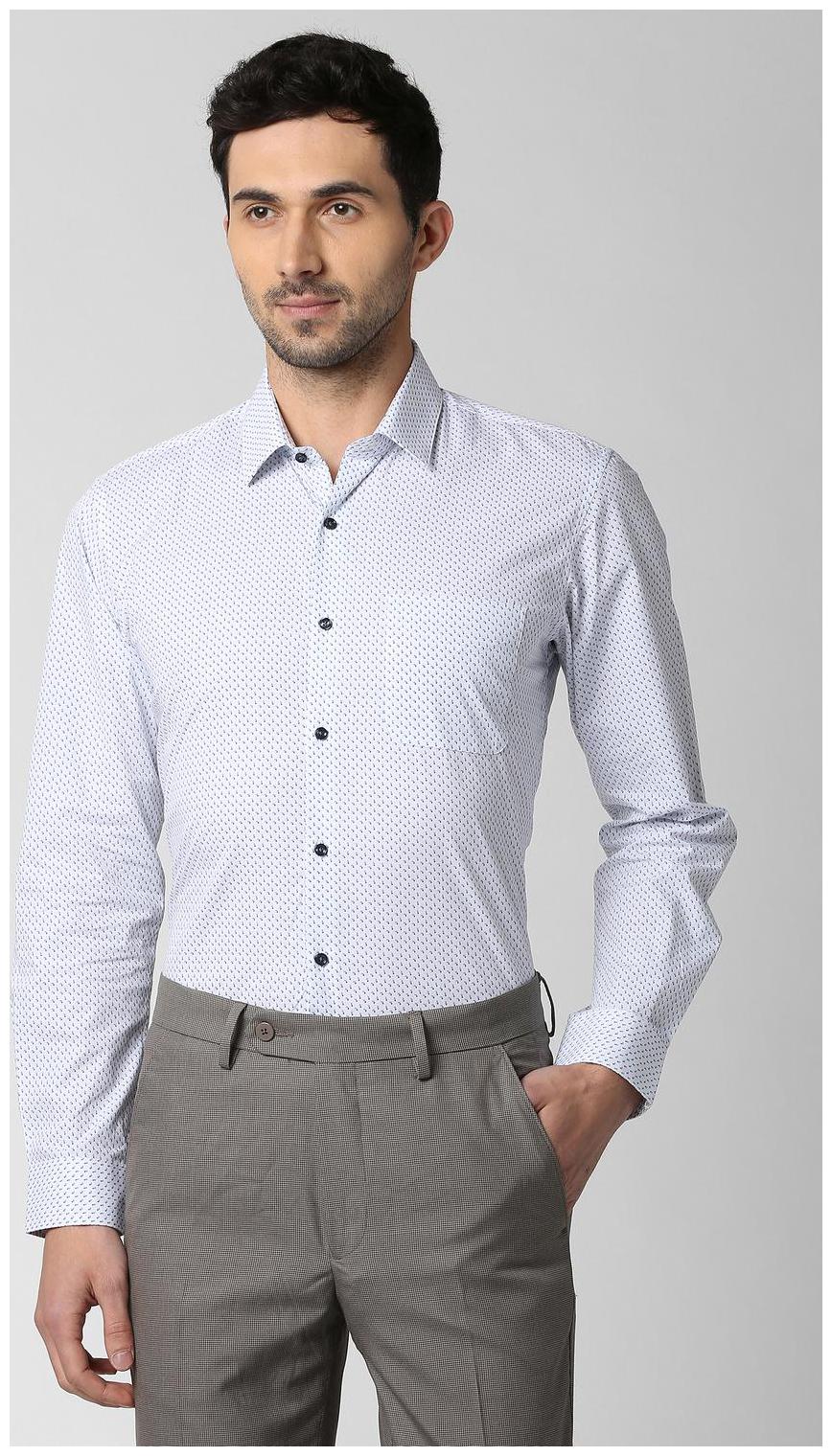 

Peter England Men Slim fit Formal Shirt - White