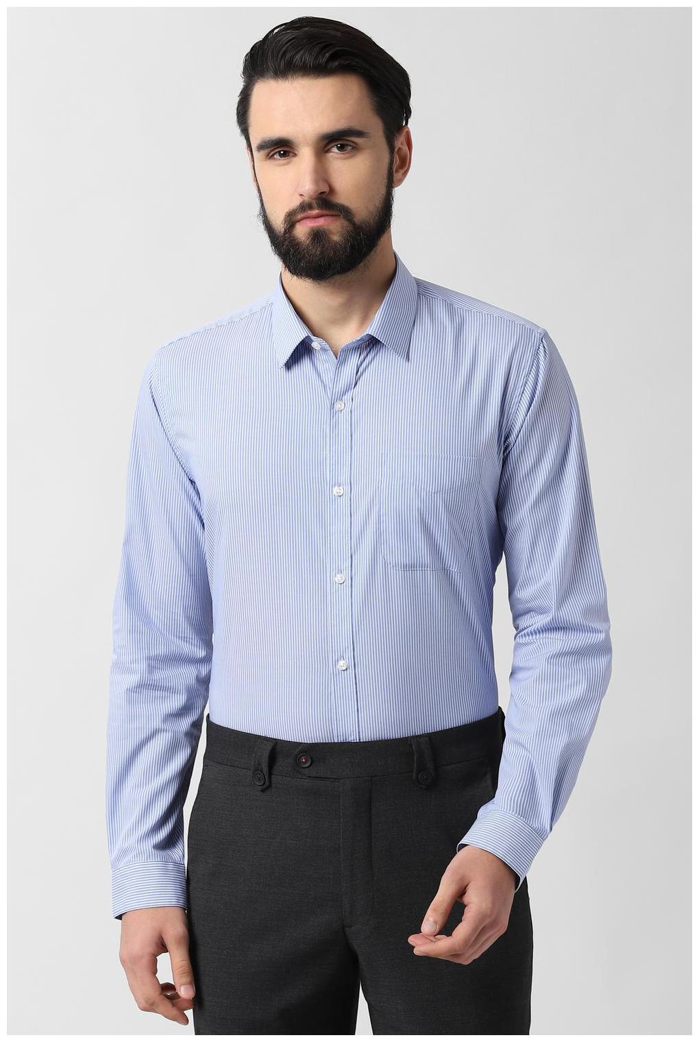 

Peter England Men Slim fit Formal Shirt - Blue