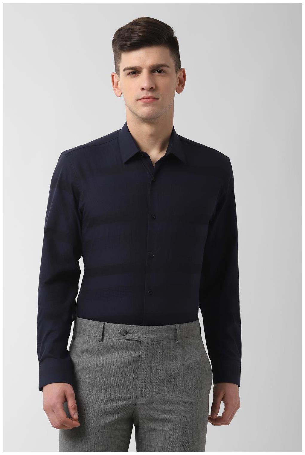 

Peter England Men Slim fit Formal Shirt - Blue