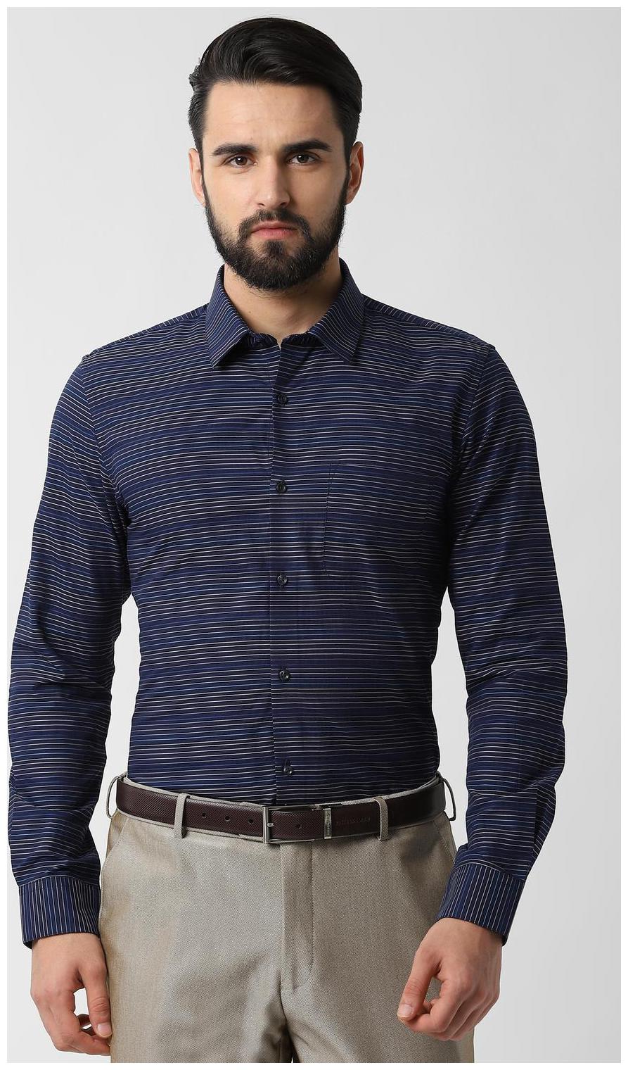 

Peter England Men Slim fit Formal Shirt - Blue