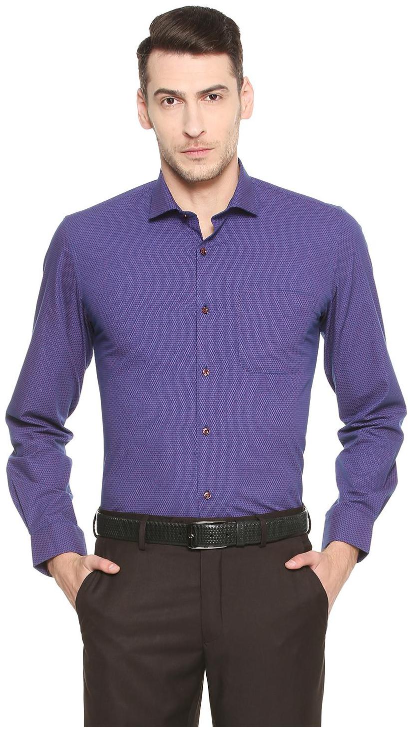 

Peter England Men Slim fit Formal Shirt - Blue
