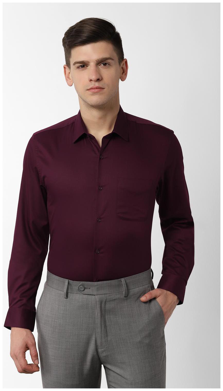 

Peter England Men Slim fit Formal Shirt - Purple